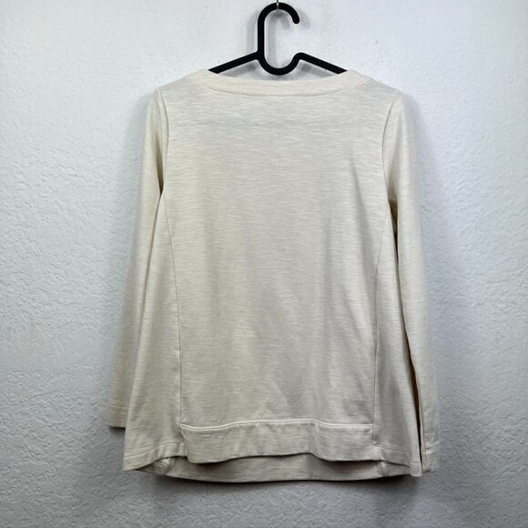 J.Jill Crew Neck Drawstring Kangaroo Pocket Sweater - Picture 4 of 4